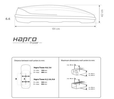  Автомобильный бокс Hapro Traxer 5.6 черный матовый компании RackWorld